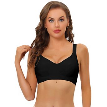 Women's Wireless No Show Smooth Comfort Adjustable Straps Minimizers Bra