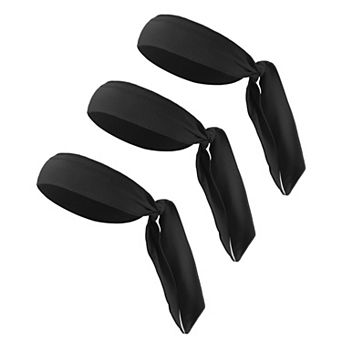 3 pc Adjustable Soft Sport Headband Sweat Wicking Gym Tennis Tie