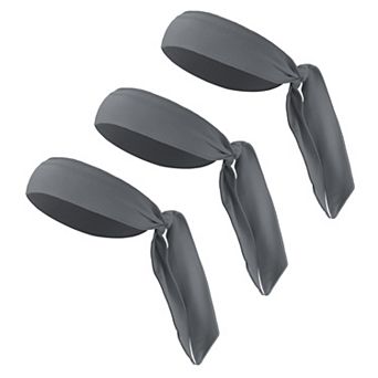 3 pc Adjustable Soft Sport Headband Sweat Wicking Gym Tennis Tie