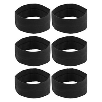 6 pc Headbands Sweatbands Stretchy Wicking Headband For Sports Cotton