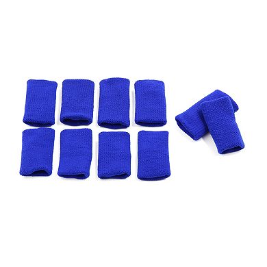 10pcs Blue Cotton Stretch Sport Anti-dislocation Protector Finger Sleeve Support