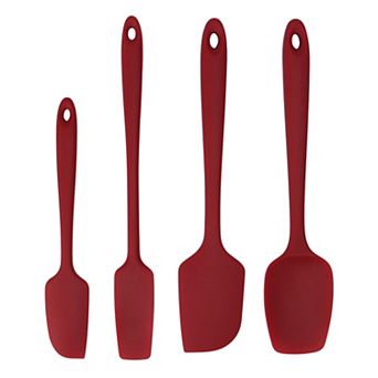 Silicone Spatula Set 4 pc Heat Resistant Non Stick for Kitchen Cooking