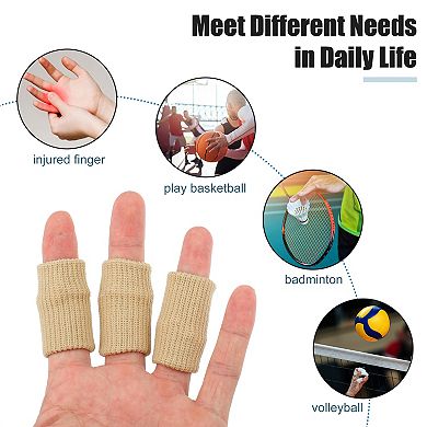 10pcs Breathable Finger Sleeves Thumb Braces Support Elastic Compression
