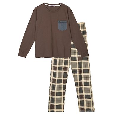Men's Sleepwear Long Sleeve With Pants Plaid Family Pajama Sets