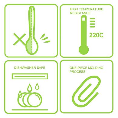 Silicone Dinner Dessert Spoon Serving Utensil for Kitchen Restaurant Coral