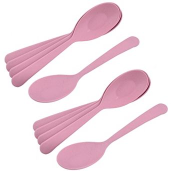 Kitchen Restaurant Plastic Rice Soup Serving Spoon Scoop 6.3" Length 10 pc