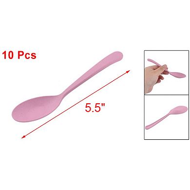Kitchen Restaurant Plastic Rice Soup Serving Spoon Scoop 6.3" Length 10pcs