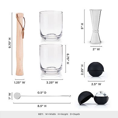 7-Piece Muddled Cocktail Set by Viski®