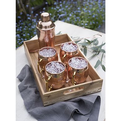 Hammered Copper Bar Set by Twine