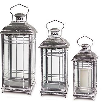 Traditional Metal Lantern (Set of 3)
