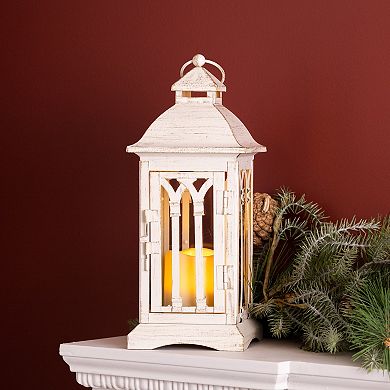 Metal Lantern With Led Candle (Set of 2)