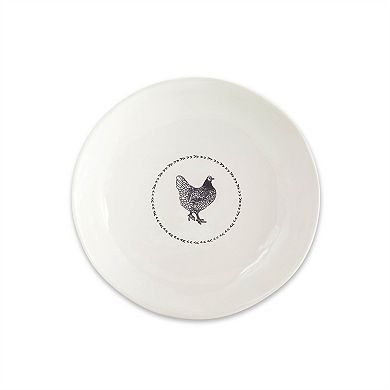 Stoneware Farmhouse Chicken Platter (set Of 2)
