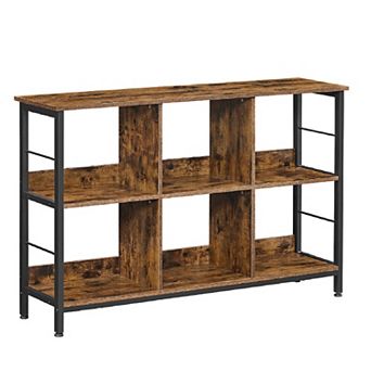 Bookshelf, Bookcase With 6 Storage Cubes, For Office, Living Room, Bedroom