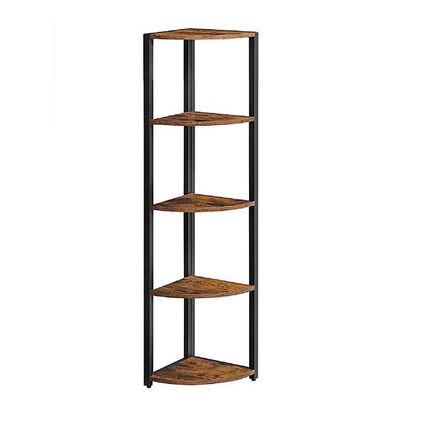 5 Tier Corner Shelf, Corner Bookshelf Small Bookcase