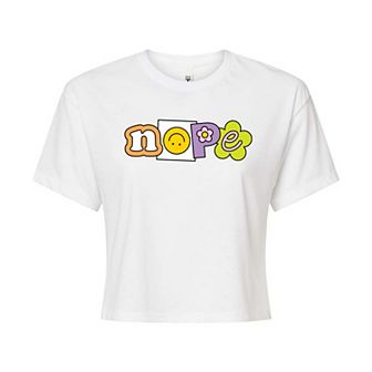 Juniors' Nope Graphic Tee