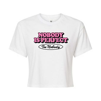 Juniors' Nobody Is Perfect Graphic Tee