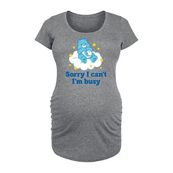 Maternity Care Bears Sorry I Can't I'm Busy Graphic Tee