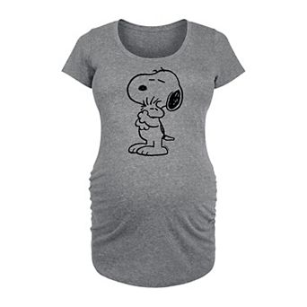 Maternity Peanuts Snoopy Loves Woodstock Graphic Tee
