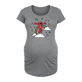 Maternity Sesame Street Elmo With Rainbow Graphic Tee