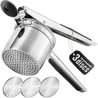 Zulay Kitchen Potato Ricer with 3 Interchangeable Discs