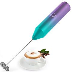 Zulay Kitchen Milk Boss Milk Frother with Holster Stand - Teal 