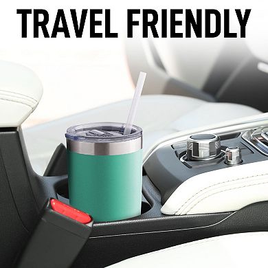 Zulay Kitchen 20oz Stainless Steel Tumbler With Lid and Straw - Travel Coffee Mug Tumbler Cups