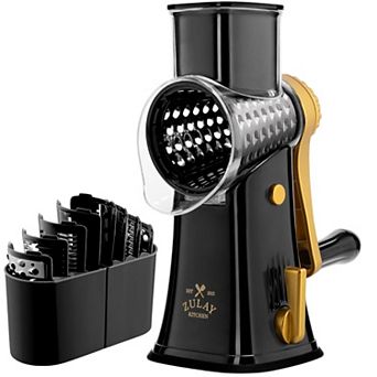 Zulay Kitchen Rotary Cheese Grater with Handle & Upgraded Suction Base