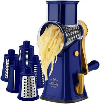 Zulay Kitchen Rotary Cheese Grater with Handle & Upgraded Suction Base