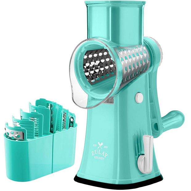 Zulay Kitchen Rotary Cheese Grater with Handle & Upgraded Suction Base