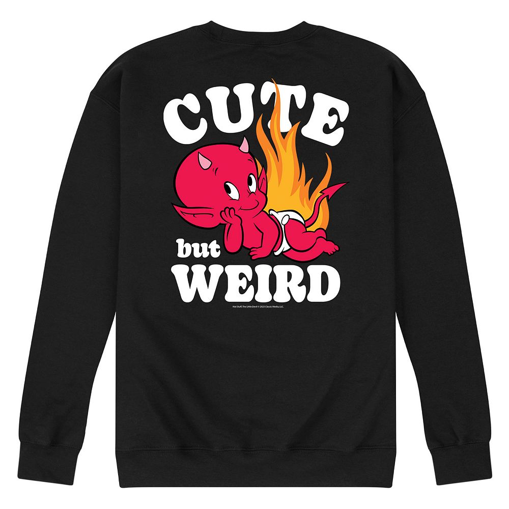Men's Hot Stuff Little Devil Cute But Weird Fleece Sweatshirt