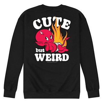 Men's Hot Stuff Little Devil Cute But Weird Fleece Sweatshirt