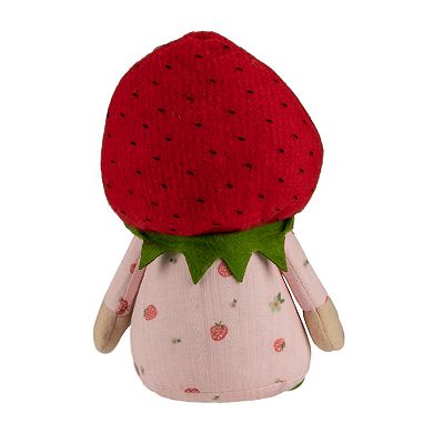 Northlight Green & Red Girl Springtime Strawberry Gnome Table Decor
