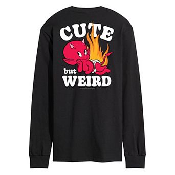 Men's Hot Stuff Cute But Weird Little Devil Fleece Sweatshirt