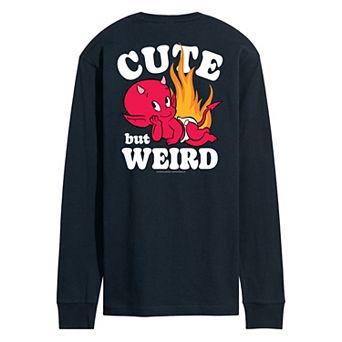 Men's Hot Stuff Cute But Weird Little Devil Fleece Sweatshirt