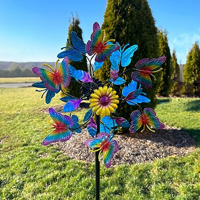 Wind Spinner Butterfly Garden Stake