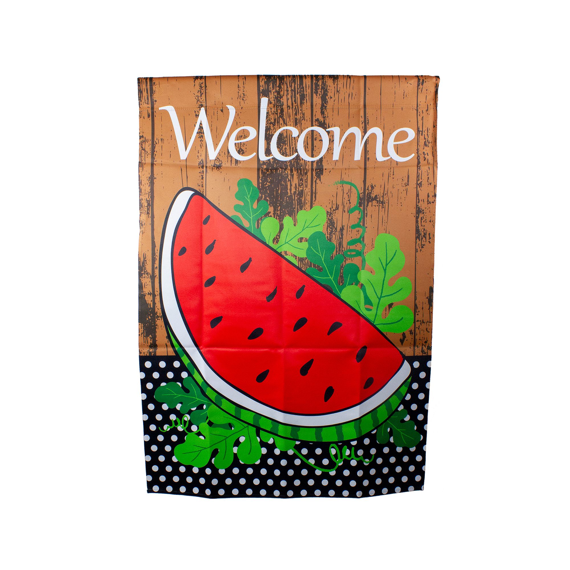 Northlight Welcome Watermelon Slice Spring Outdoor House Flag, Red