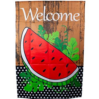 Northlight Welcome Watermelon Slice Spring Outdoor House Flag