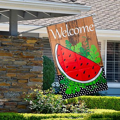 Northlight Welcome Watermelon Slice Spring Outdoor House Flag