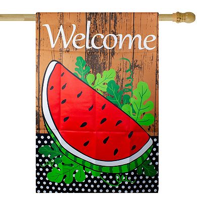 Northlight Welcome Watermelon Slice Spring Outdoor House Flag