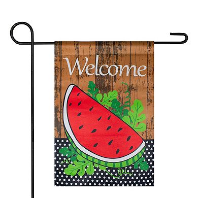 Northlight Welcome Watermelon Slice Spring Outdoor Garden Flag