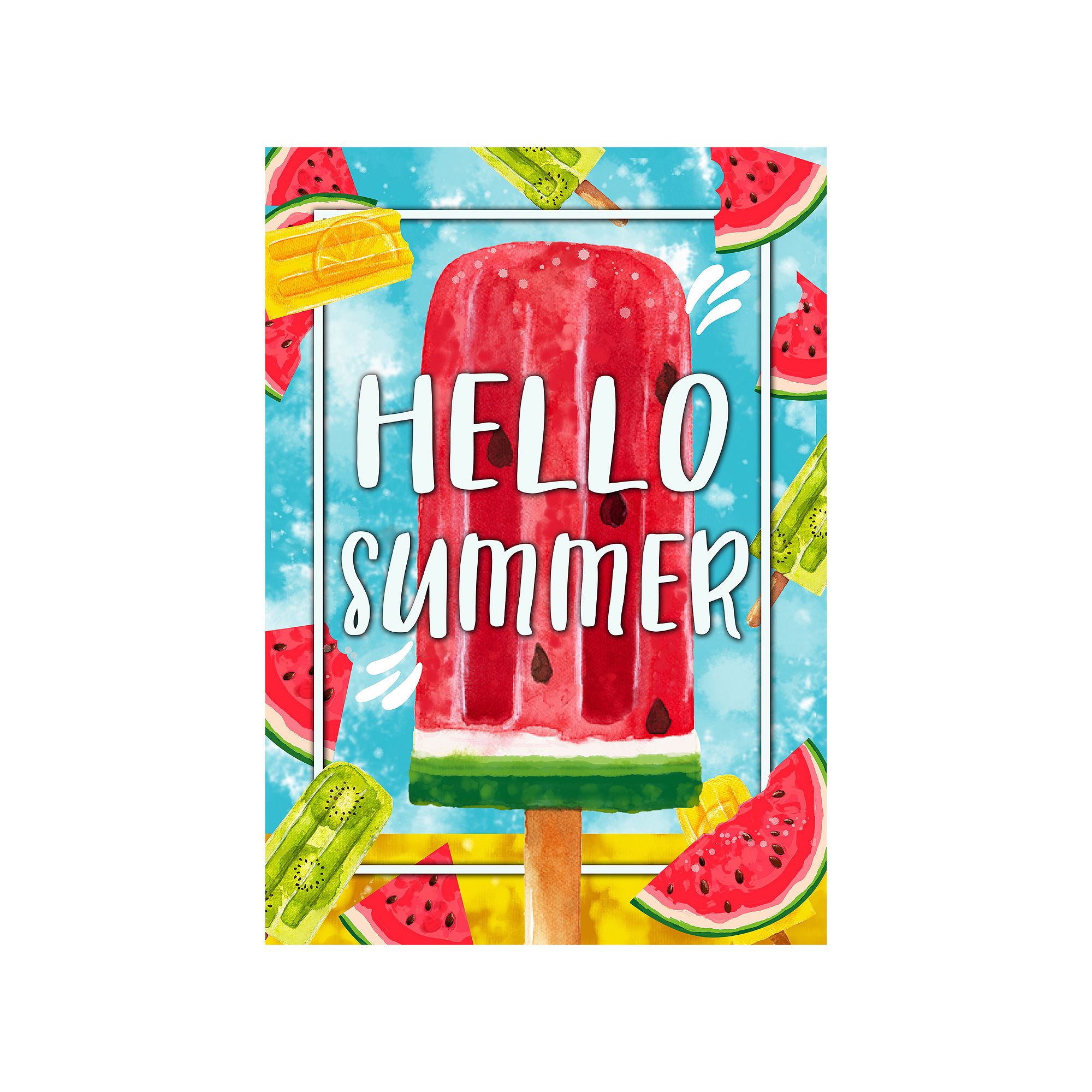Northlight Hello Summer Popsicle Outdoor Garden Flag, Pink