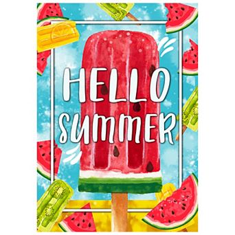 Northlight Hello Summer Popsicle Outdoor Garden Flag