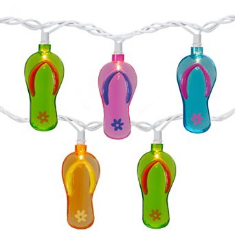 Northlight 7.25-ft. Summer Flip Flop Novelty String Christmas Light Set