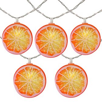 Northlight 4.5-ft. Battery Operated Orange Slice Summer LED String Lights