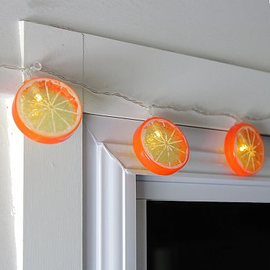 Northlight 4.5-ft. Battery Operated Orange Slice Summer LED String Lights
