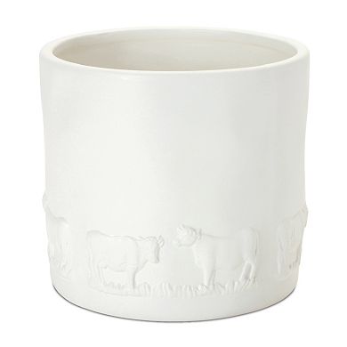 Melrose Ceramic Farm Animal Planter Table Decor 2-piece Set