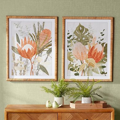 Melrose Protea Floral Wall Art 2-piece Set