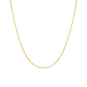 PRIMROSE 18k Gold Over Silver Diamond Cut Curb Chain Necklace