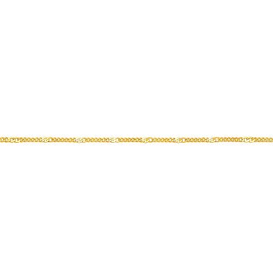 PRIMROSE 18k Gold Over Silver Diamond Cut Curb Chain Necklace