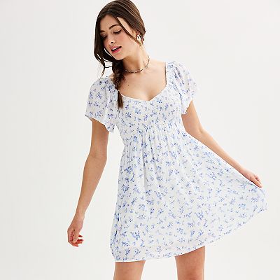 pink republic dress Juniors' Pink Republic Flutter Sleeve Skater Dress